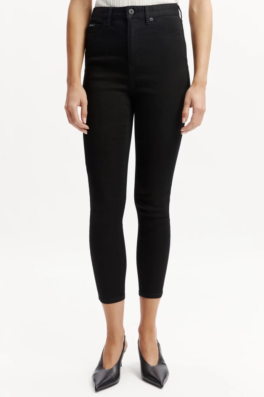 Bardot Women's Khloe High Rise Crop Jeans in Black