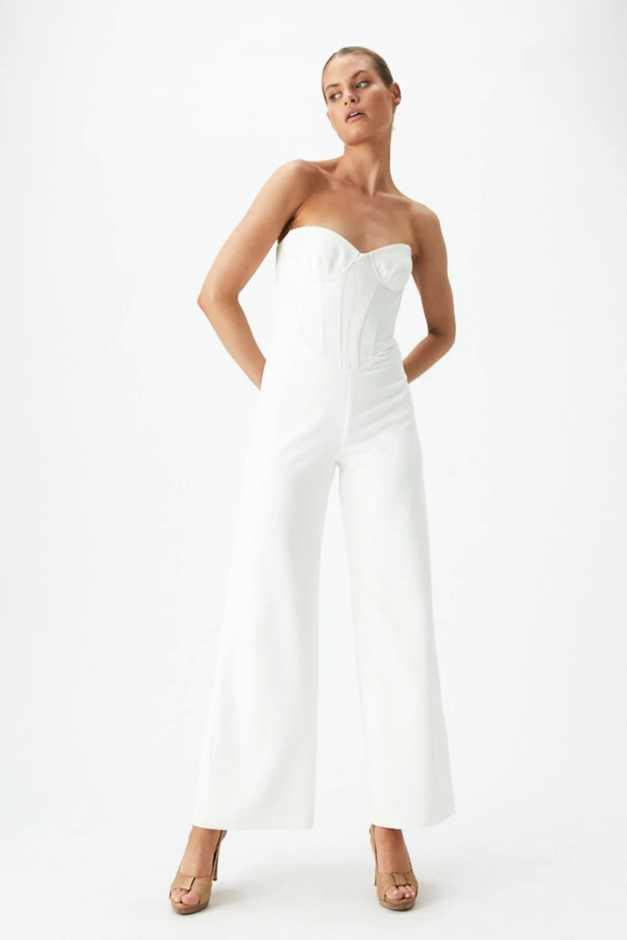 Bardot Women's Ivory Cassian Tailored Pantsuit - Elegant Formal Suit for Women