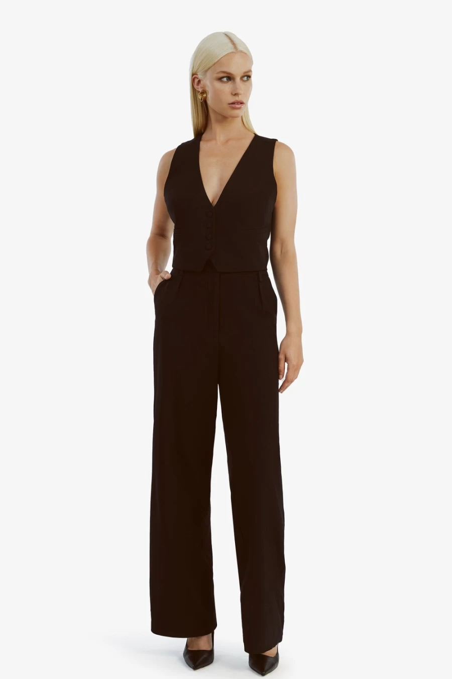 Bardot Women's Callista Black Pant In In High-Waisted Trousers