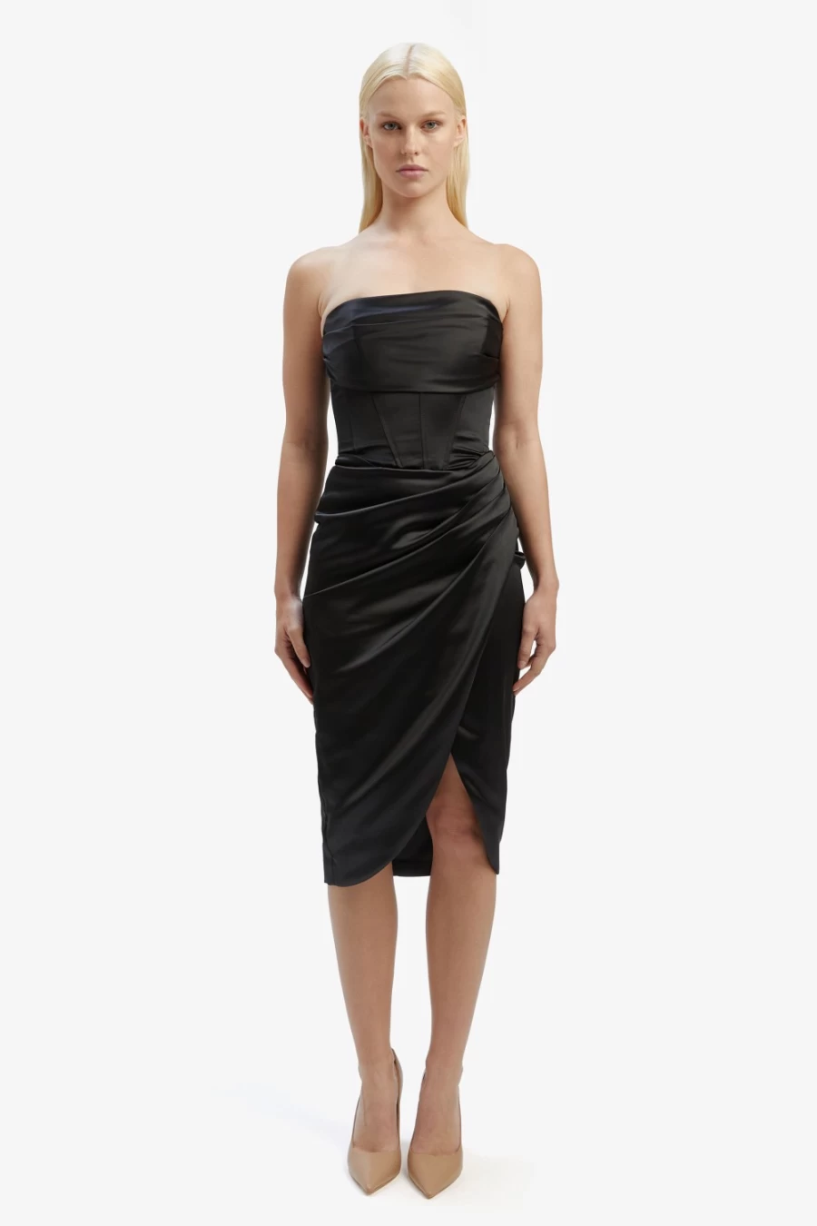 Bardot Women's Black Jamila Corset Dress - Elegant Bodycon Style