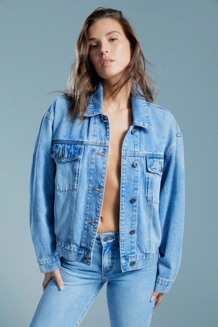 Bardot Women's Vintage Relaxed Fit Denim Jacket