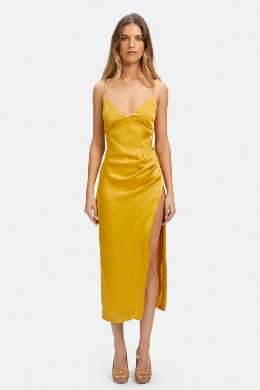 Bardot Women's Sunset SEKA Midi Dress - Flowy Summer Sunset Print Dress