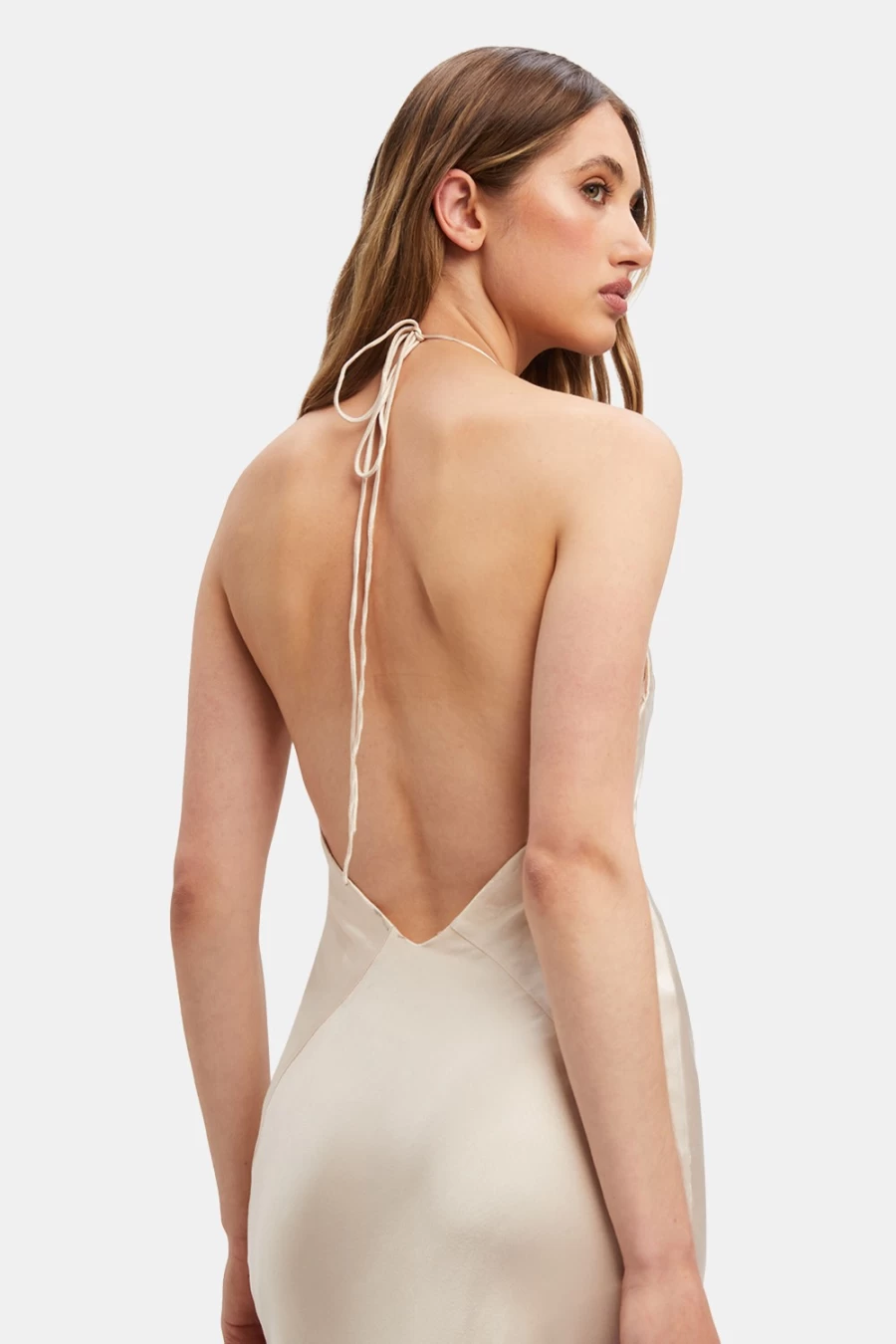 Bardot Women's Champagne Boston Slip Midi Dress