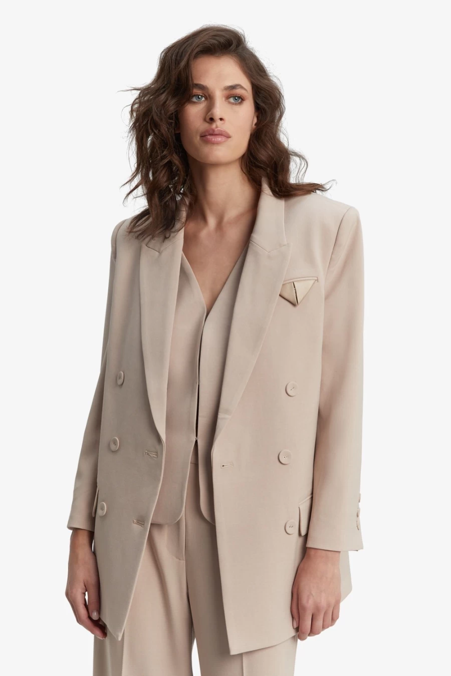 Bardot Women's Sloane Classic Sandstone Blazer
