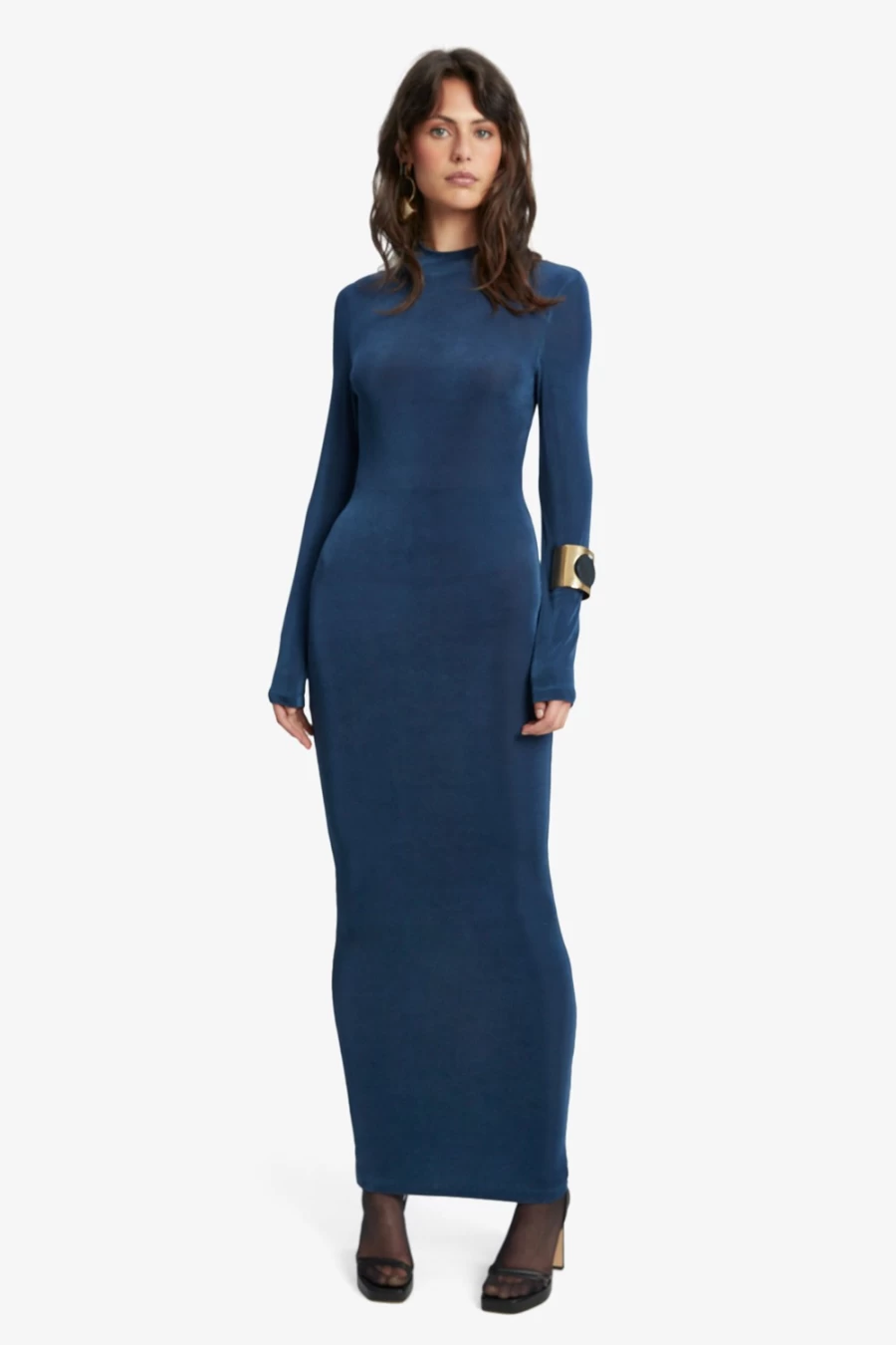 Bardot Women's Teal Slinky Knit Dress - Arlo Style Elegant Fit