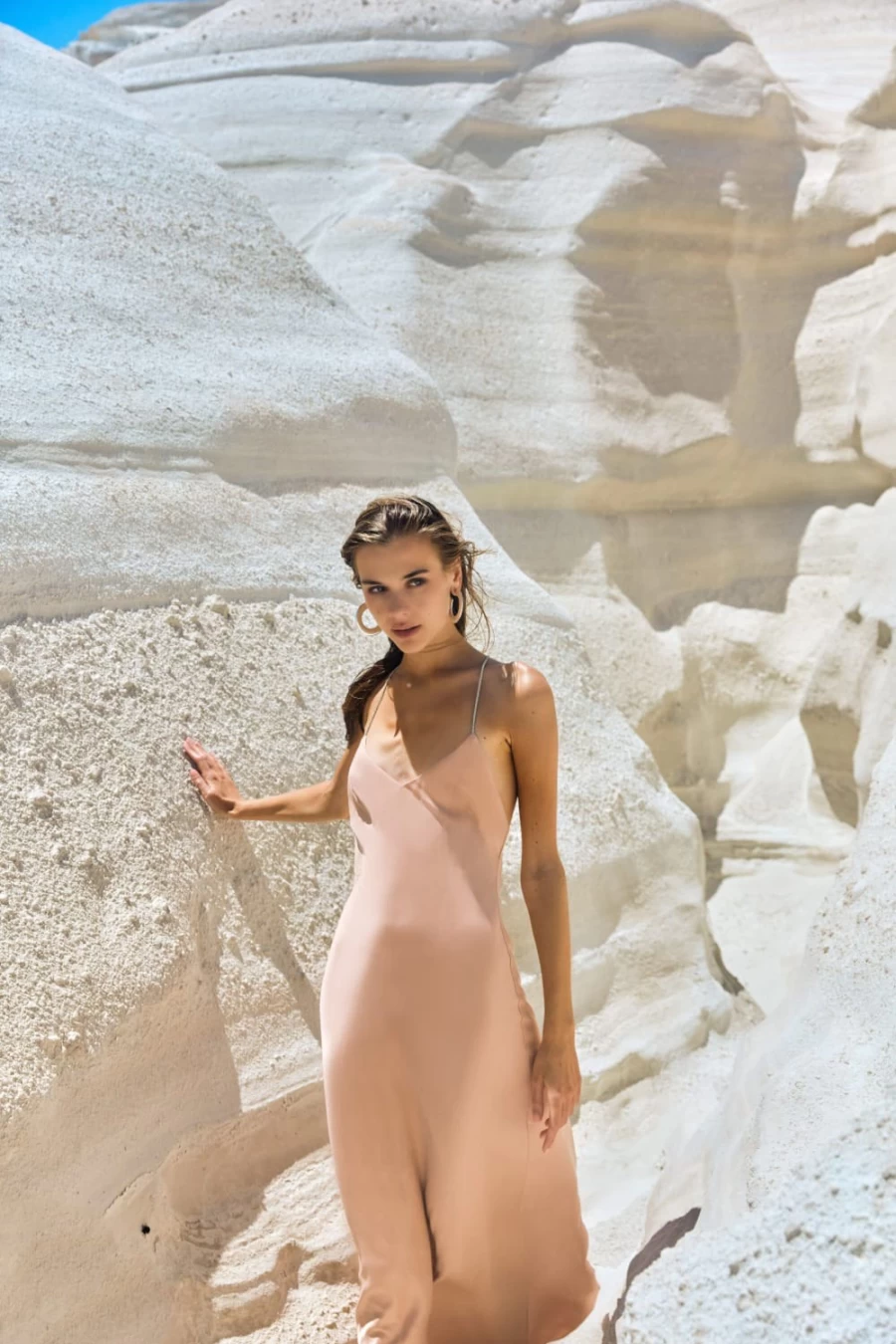 Bardot Women's Esme Diamonte Trim Slip Dress in Blush Nude - Elegant Lace Detail Nightwear