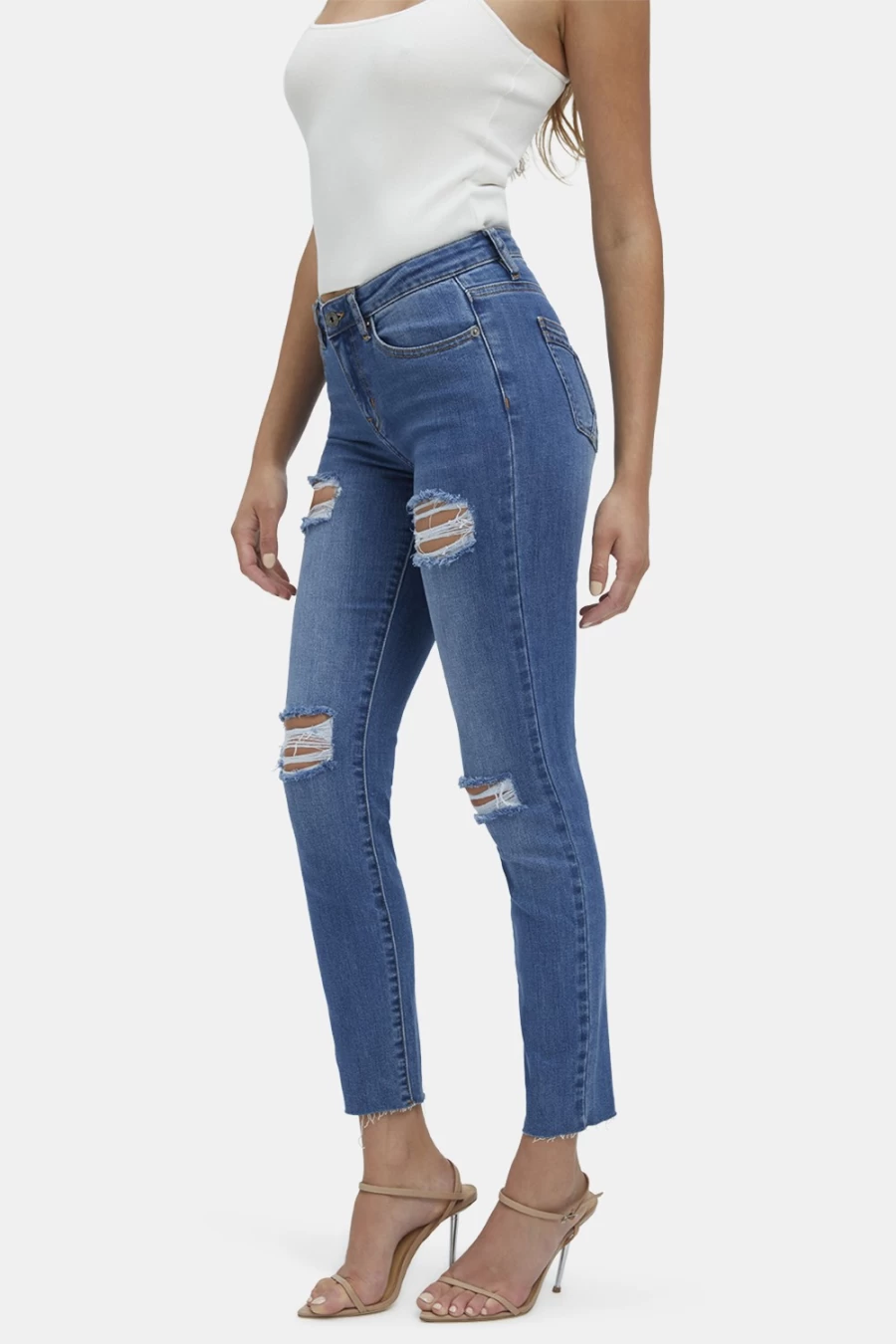 Bardot Women's Dark Vintage Hipster Jeans - Kate Trashed Denim