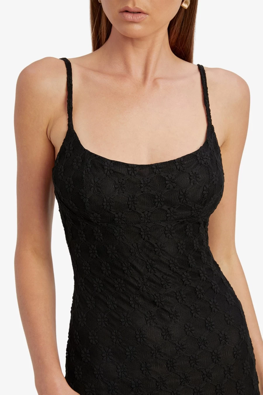 Bardot Women's Black Mesh Midi Dress - Adoni Style Elegant Party Wear