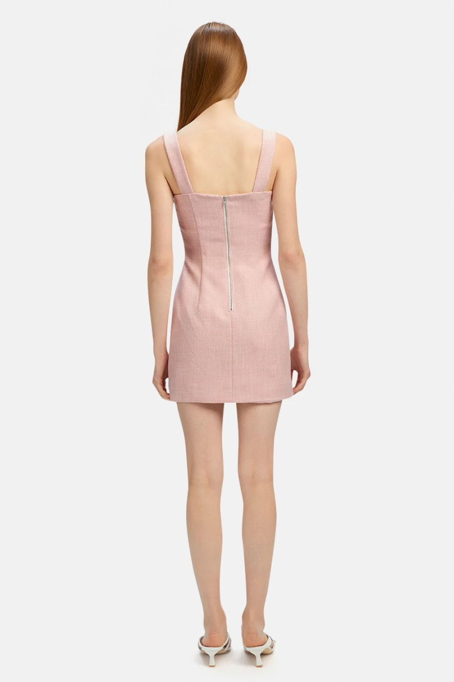 Bardot Women's Pink Boucle Emilie Mini Dress - Boucle Knit Party Dress