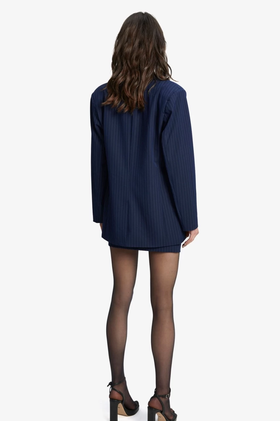 Bardot Women's Navy Striped Pin Stripe Blazer
