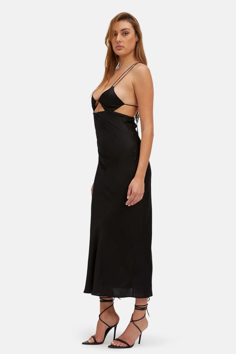 Bardot Women's Lucia Black Midi Slip Dress