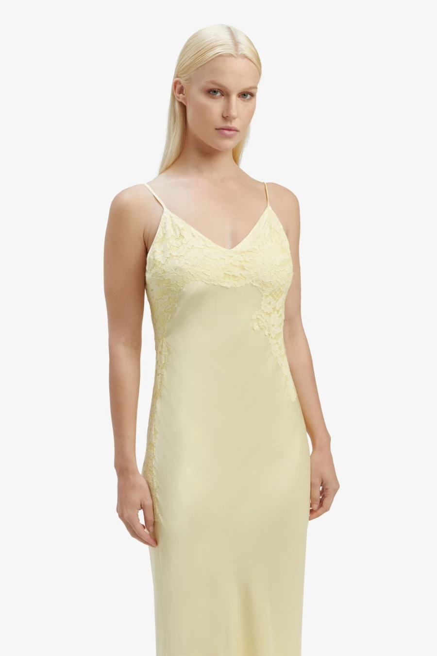 Bardot Women's Avoco Lace Detail Midi Dress in Canary Yellow
