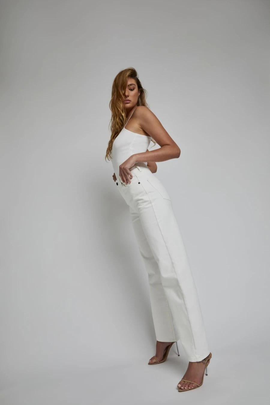 Bardot Women's Ivory Pia Straight Leg Jeans