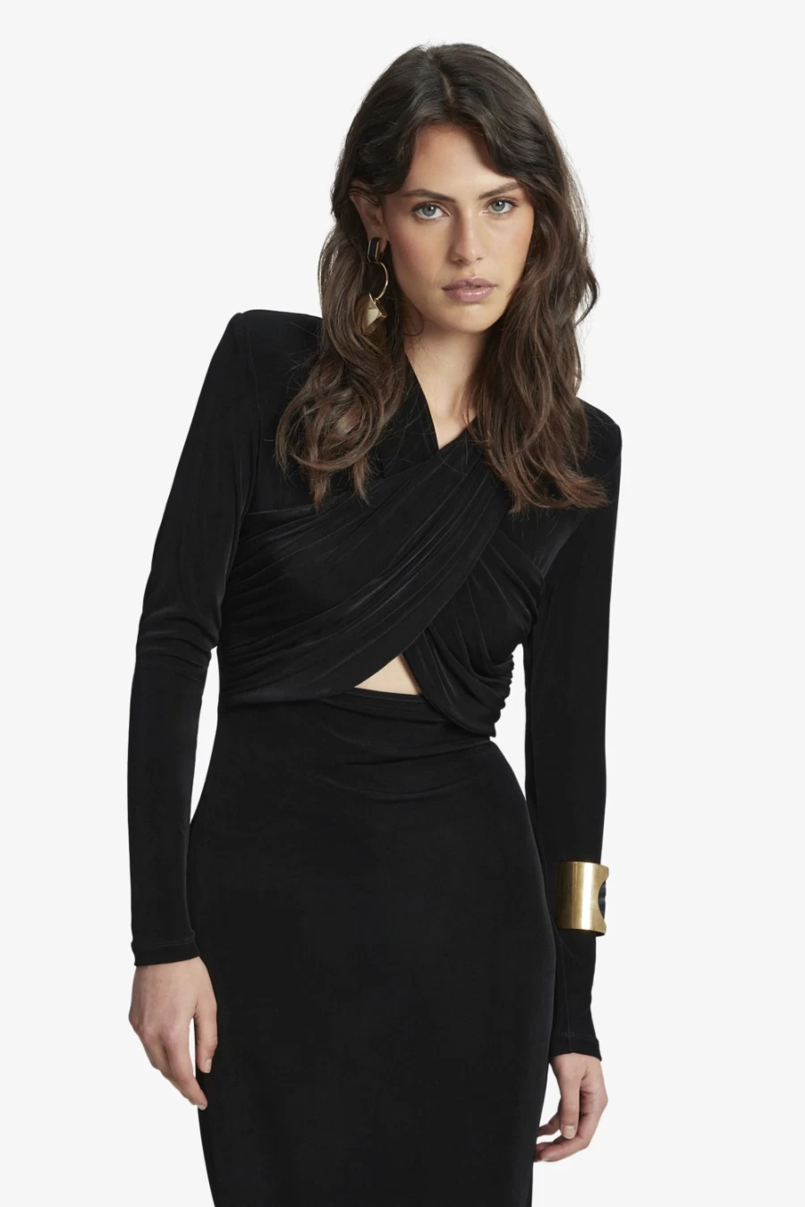 Bardot Women's Black Reno Slinky Knit Dress - Elegant Stretch Fit Party Wear