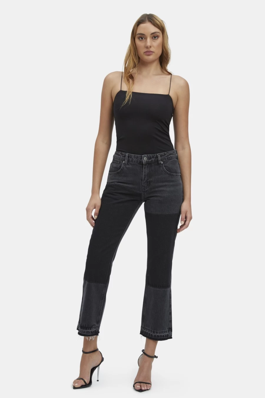 Bardot Women's Black Marlowe Patch Denim Jeans