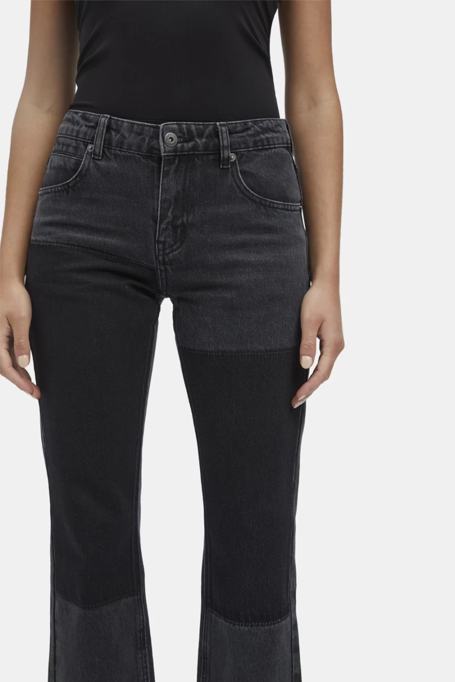 Bardot Women's Black Marlowe Patch Denim Jeans