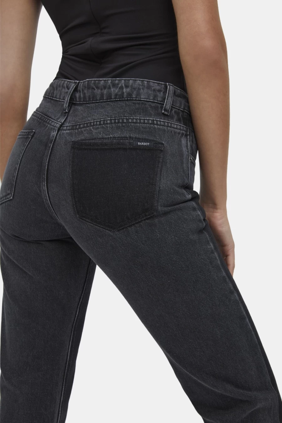 Bardot Women's Black Marlowe Patch Denim Jeans