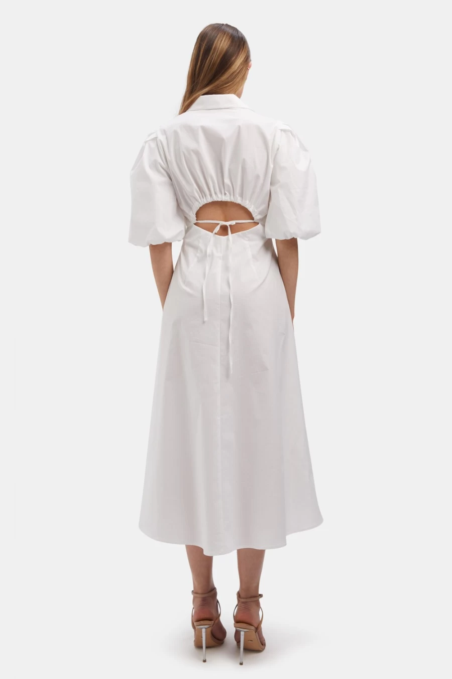 Bardot Women's Orchid White Hades Midi Shirt Dress