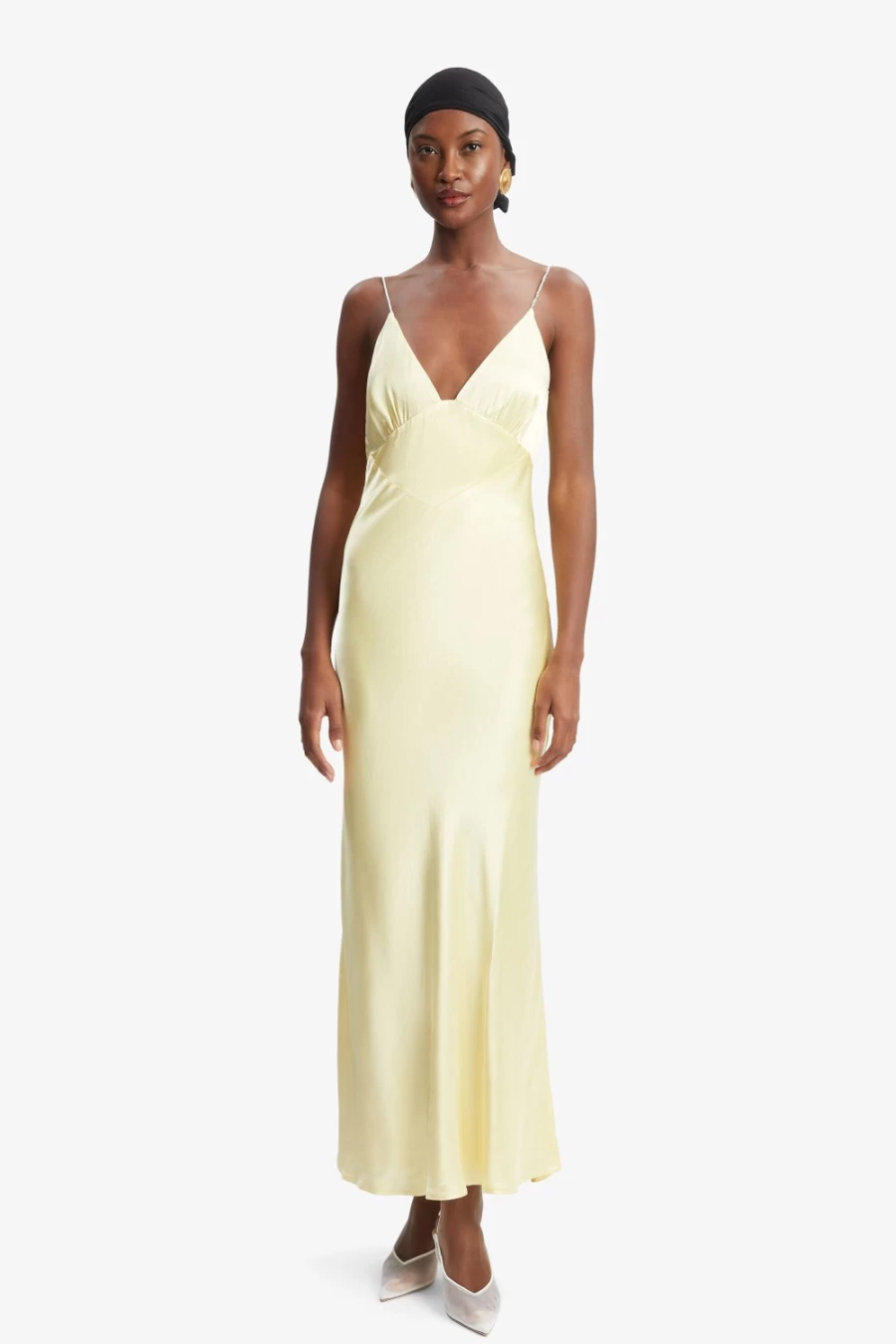 Bardot Women's Capri Diamonte Slip Dress in Canary Yellow