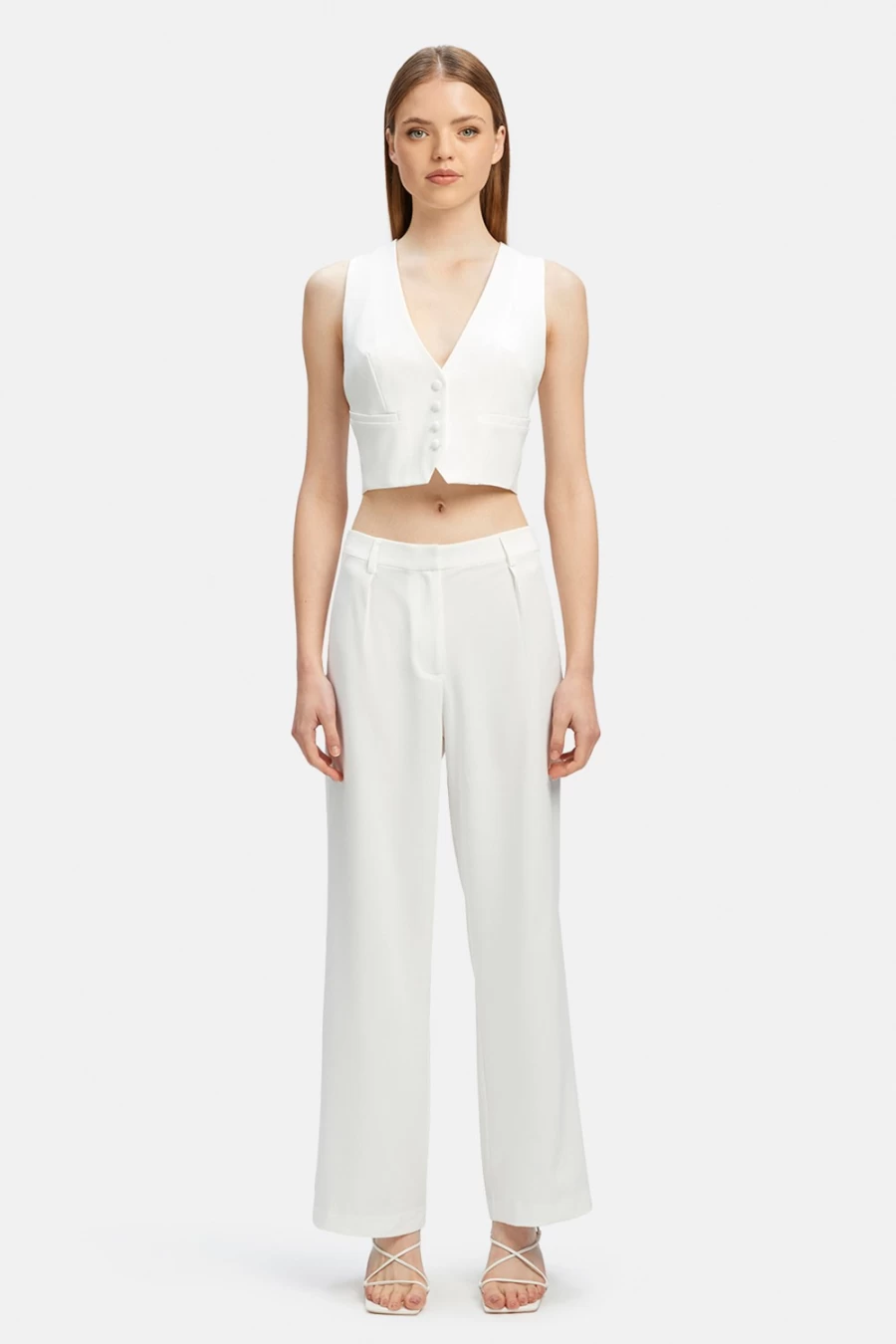 Bardot Women's Callista Ivory Vest - Elegant Sleeveless Top for Women