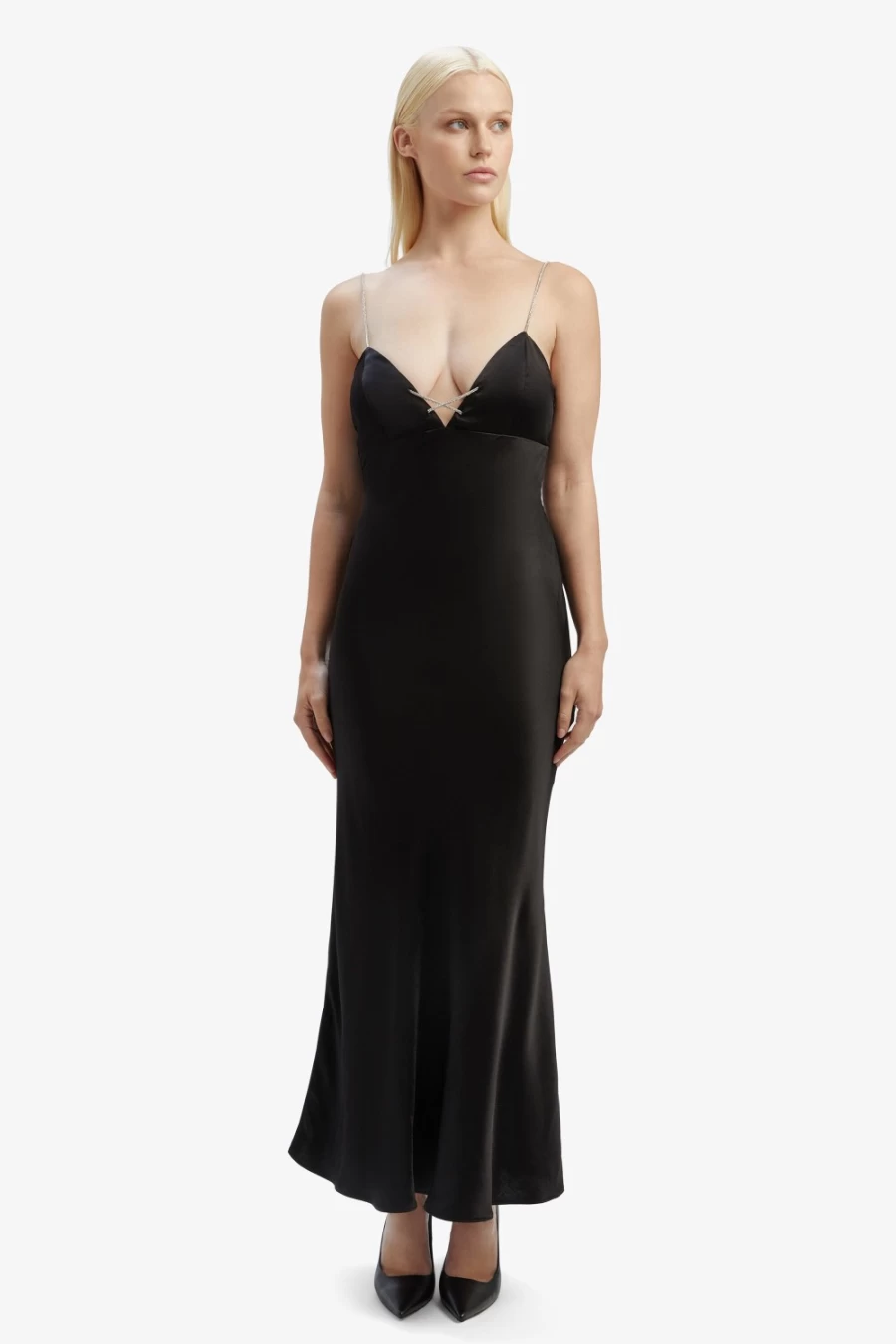 Bardot Women's Black Lili Midi Dress - Elegant Knee-Length Style