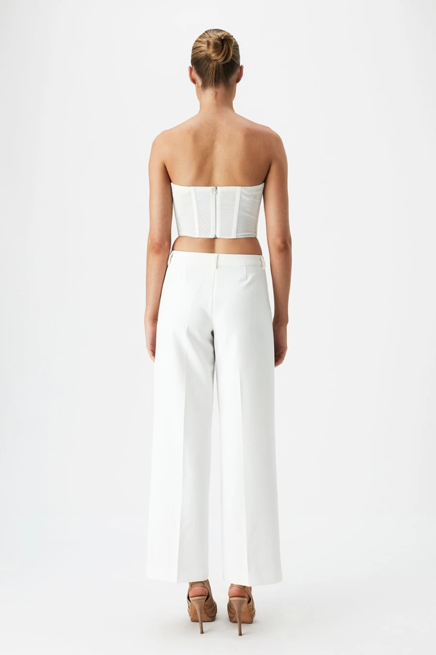 Bardot Women's Orchid White Lithium Mesh Bustier Corset Top