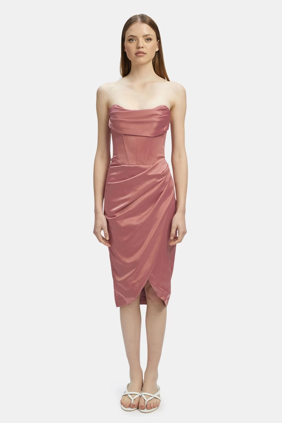 Bardot Women's Jamila Corset Dress in Dusty Rose - Elegant Bodycon Style