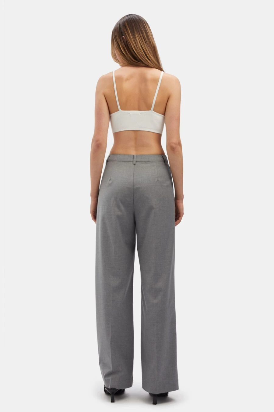 Bardot Women's Sacha Pant in Dusk Grey - High Waisted Trousers for Women