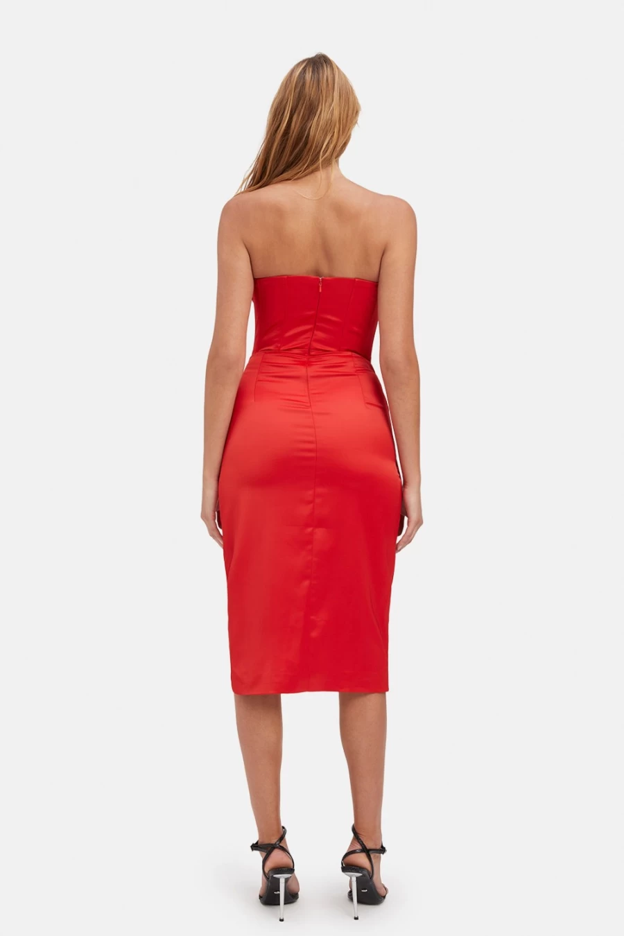 Bardot Women's Fire Red Jamila Corset Dress - Elegant Bodycon Style for Evening Wear