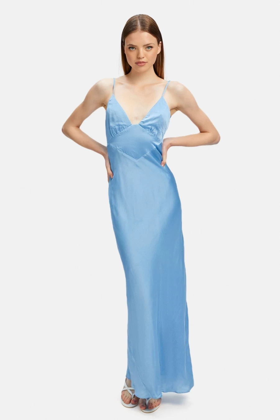 Bardot Women's Blue Bird Midi Slip Dress - Wintour Style Elegant & Comfortable