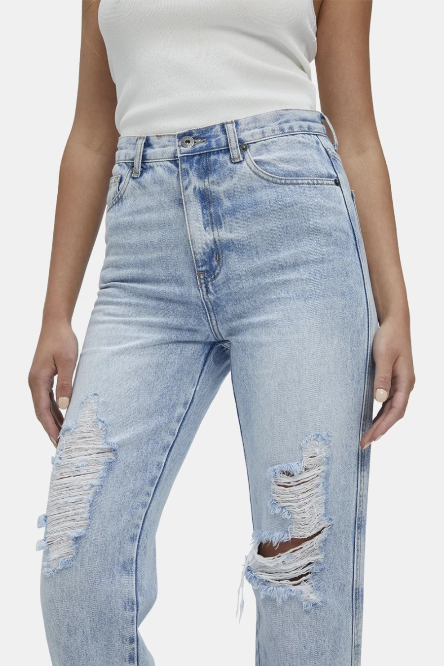 Bardot Women's Vintage Eva Straight Leg Jeans