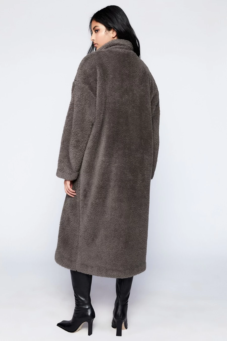 Bardot Women's Charcoal Teddy Coat - Warm & Stylish Outerwear