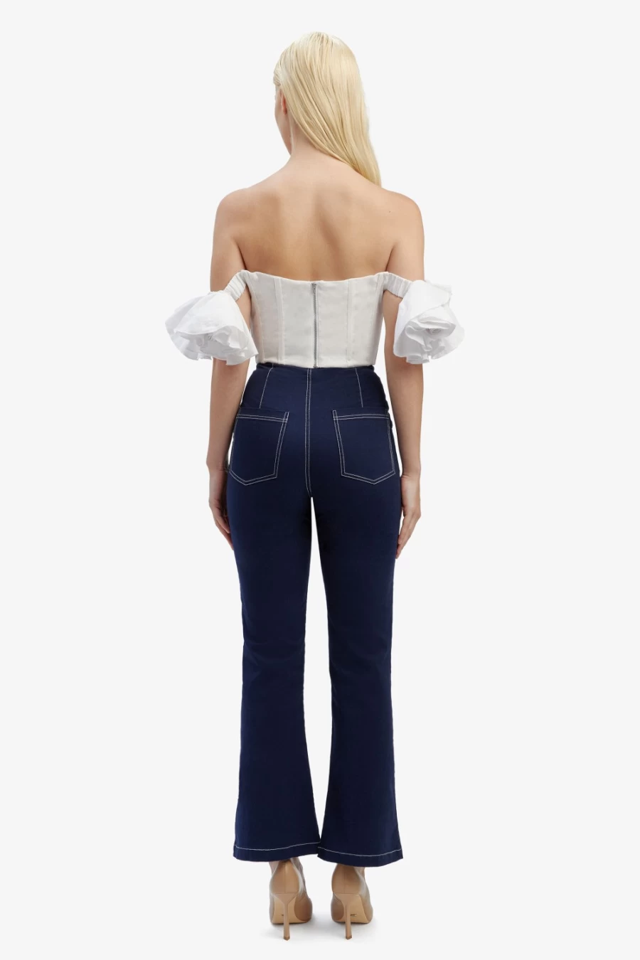 Bardot Women's Kamila High Waist Navy Pants
