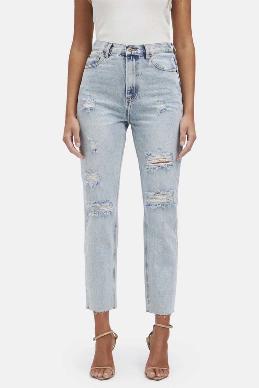 Bardot Women's Indigo Cara Straight Leg Jeans