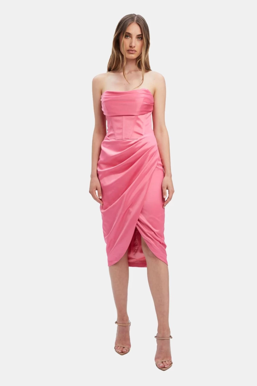 Bardot Women's Jamila Corset Dress in Petal Pink - Elegant Bodycon Style