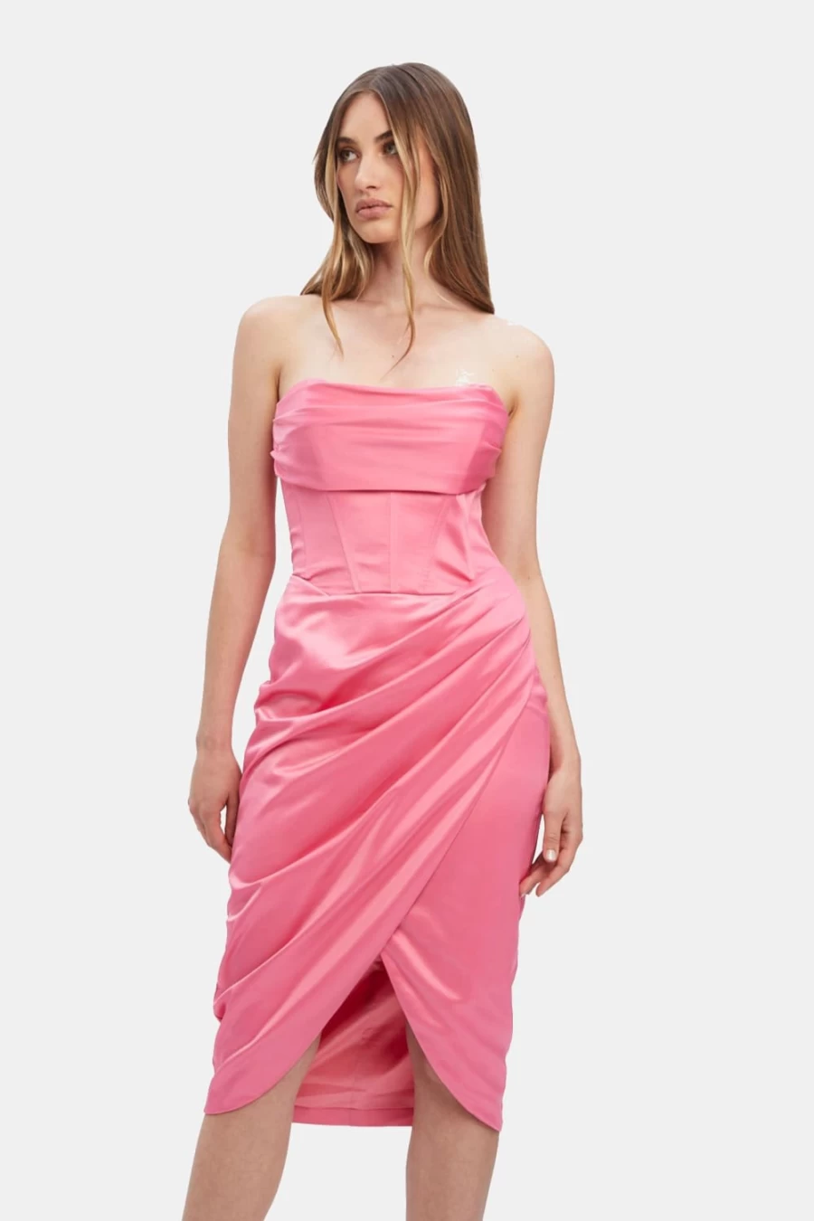 Bardot Women's Jamila Corset Dress in Petal Pink - Elegant Bodycon Style
