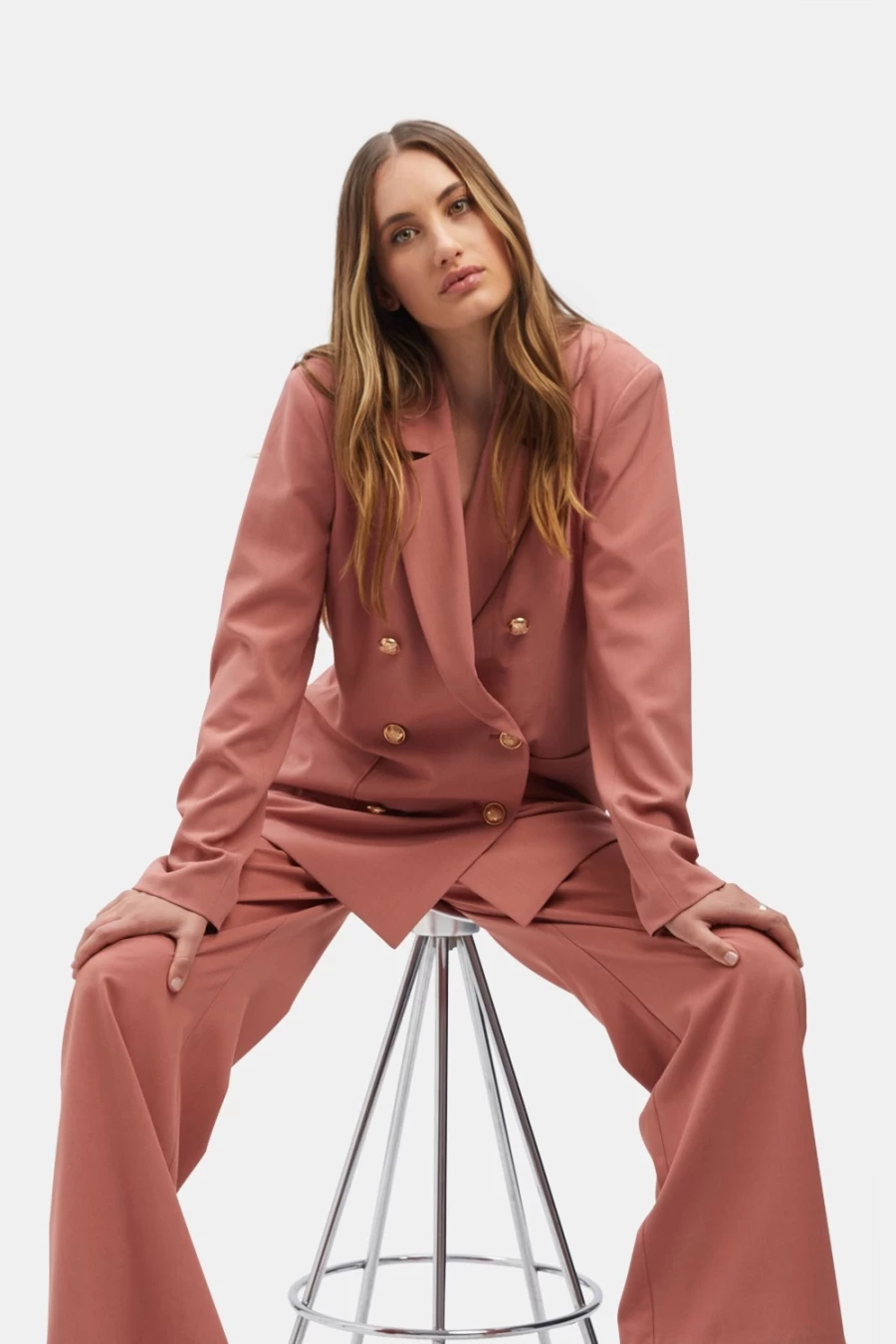 Bardot Women's Dusty Rose Blazer - Devita Stylish Tailored Jacket for Women