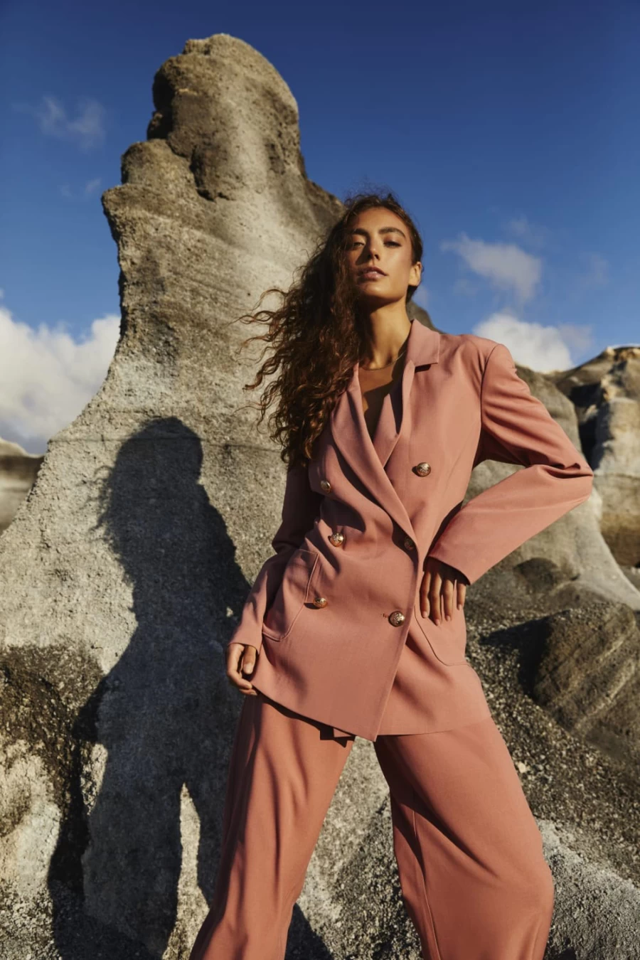 Bardot Women's Dusty Rose Blazer - Devita Stylish Tailored Jacket for Women