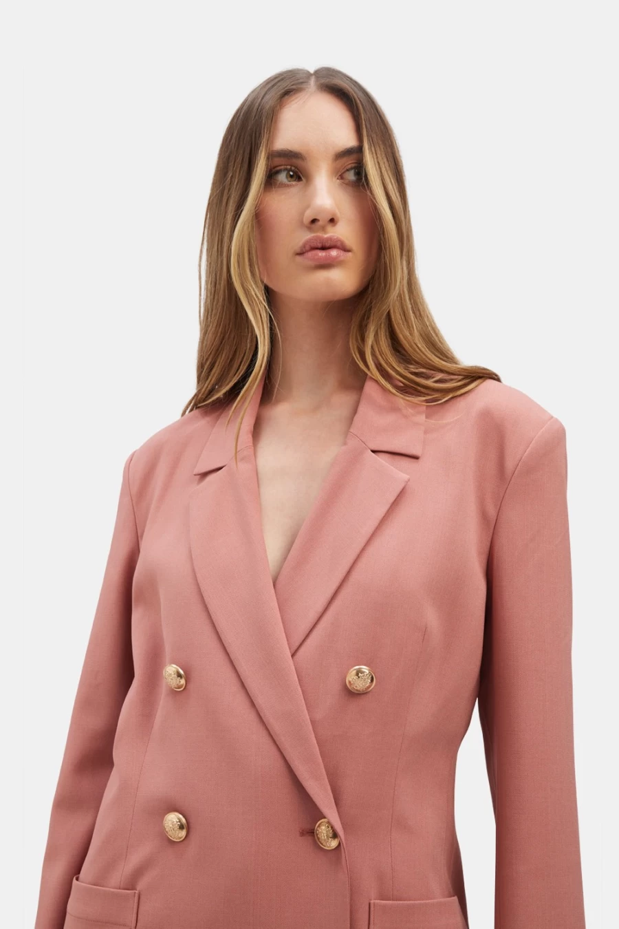 Bardot Women's Dusty Rose Blazer - Devita Stylish Tailored Jacket for Women