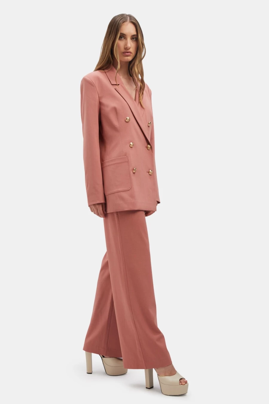 Bardot Women's Dusty Rose Blazer - Devita Stylish Tailored Jacket for Women
