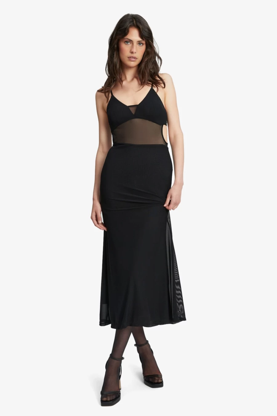 Bardot Women's Harlequin Black Midi Dress