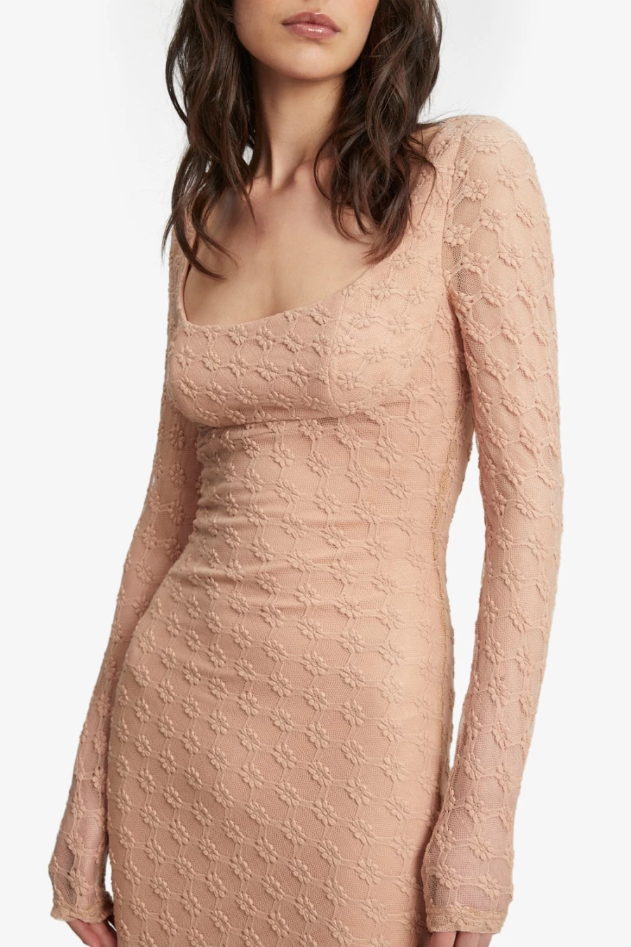 Bardot Women's Biscuit Lace Midi Dress - Adoni Style Elegant Party Wear