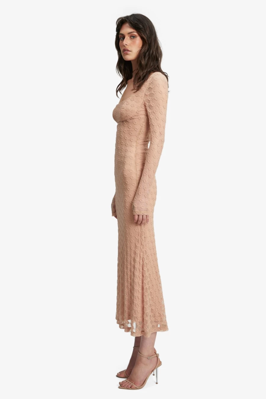 Bardot Women's Biscuit Lace Midi Dress - Adoni Style Elegant Party Wear