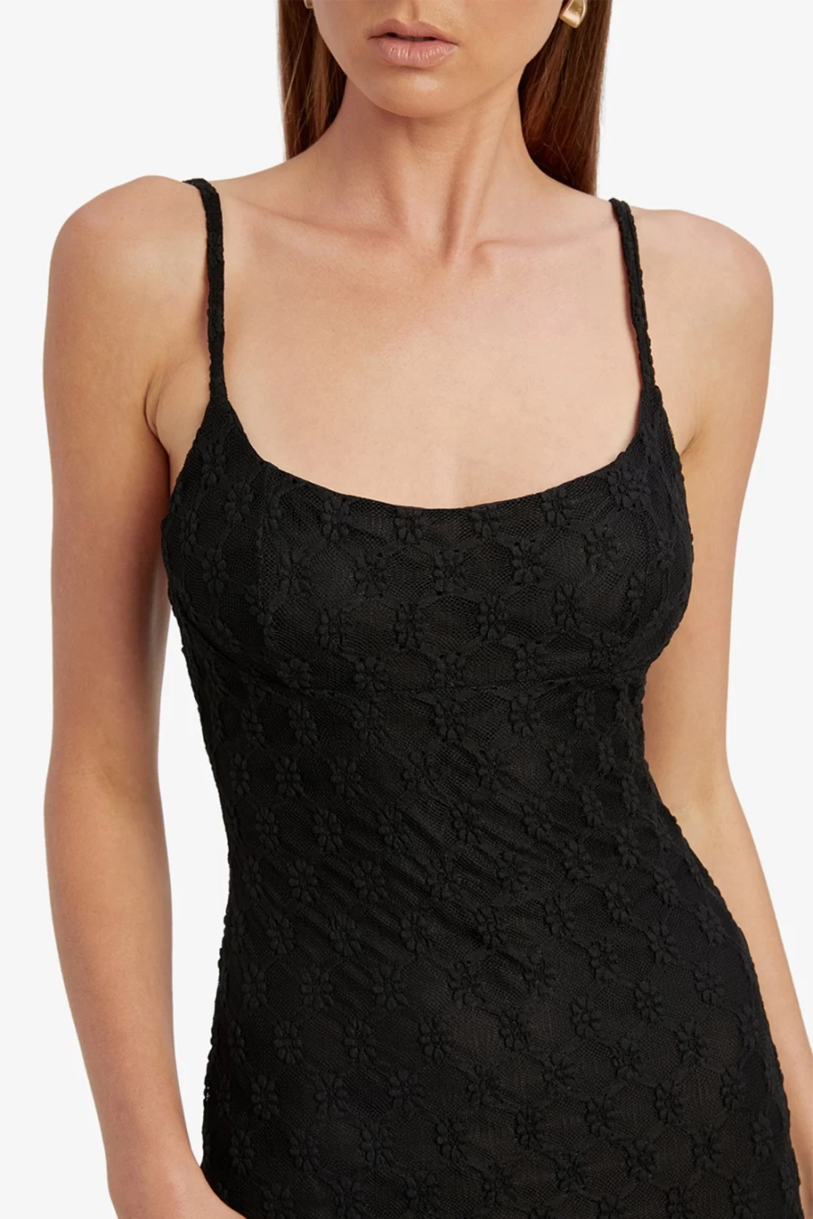 Bardot Women's Black Mesh Midi Dress - Adoni Style Elegant Party Wear