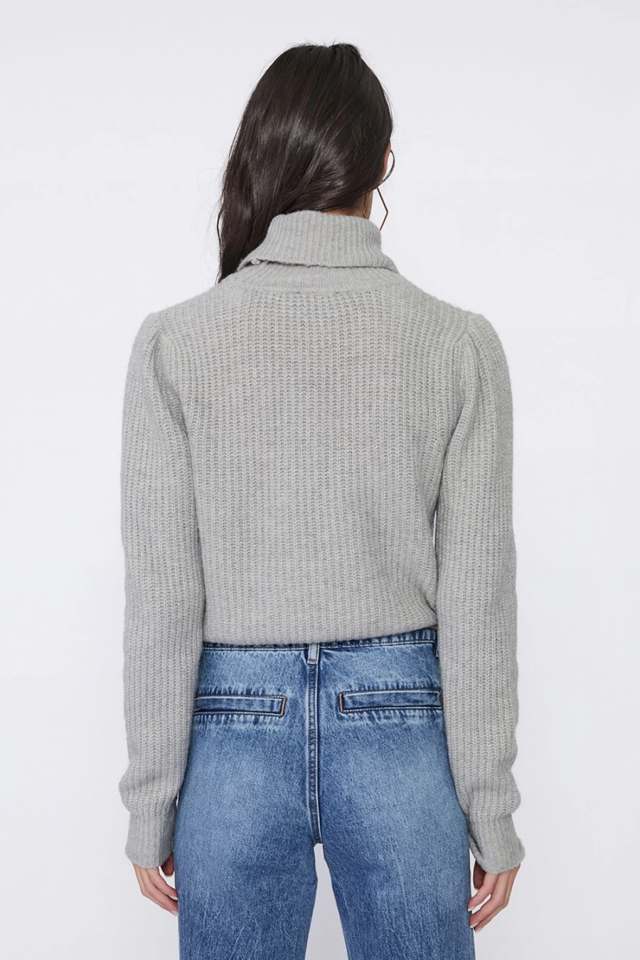 Bardot Women's Rory Crop Knit Top in Grey Marle