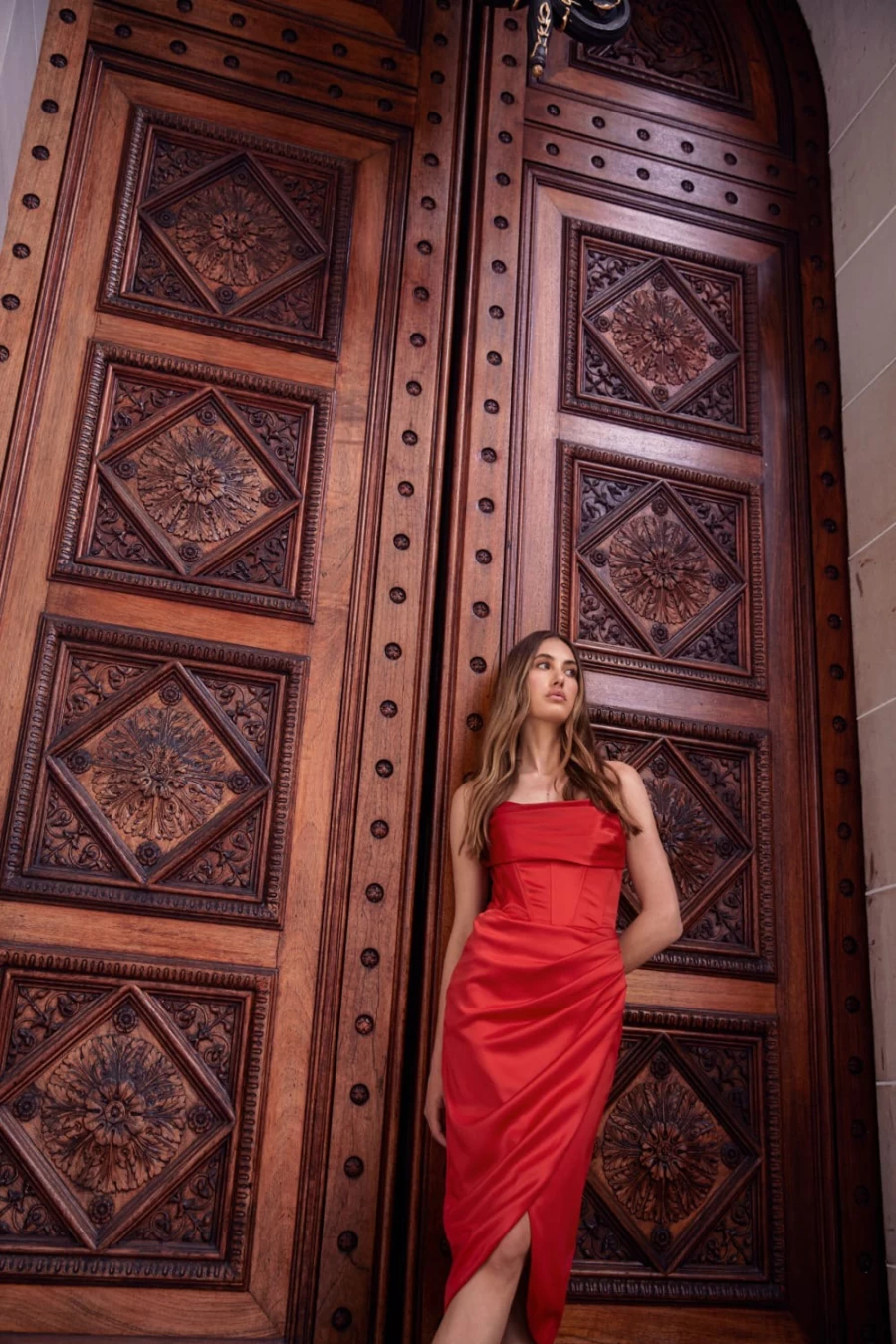 Bardot Women's Fire Red Jamila Corset Dress - Elegant Bodycon Style for Evening & Party Wear