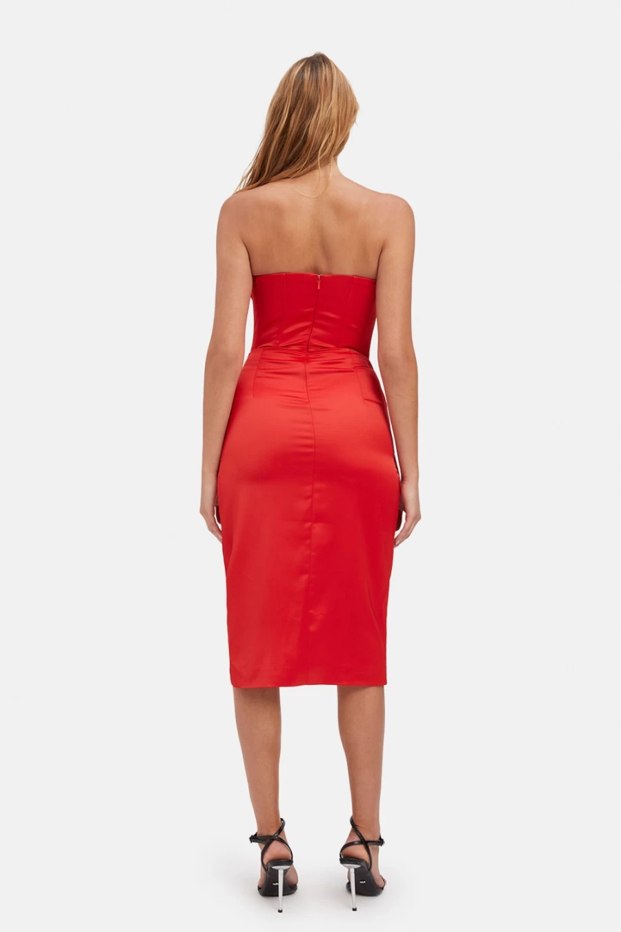Bardot Women's Fire Red Jamila Corset Dress - Elegant Bodycon Style for Evening & Party Wear