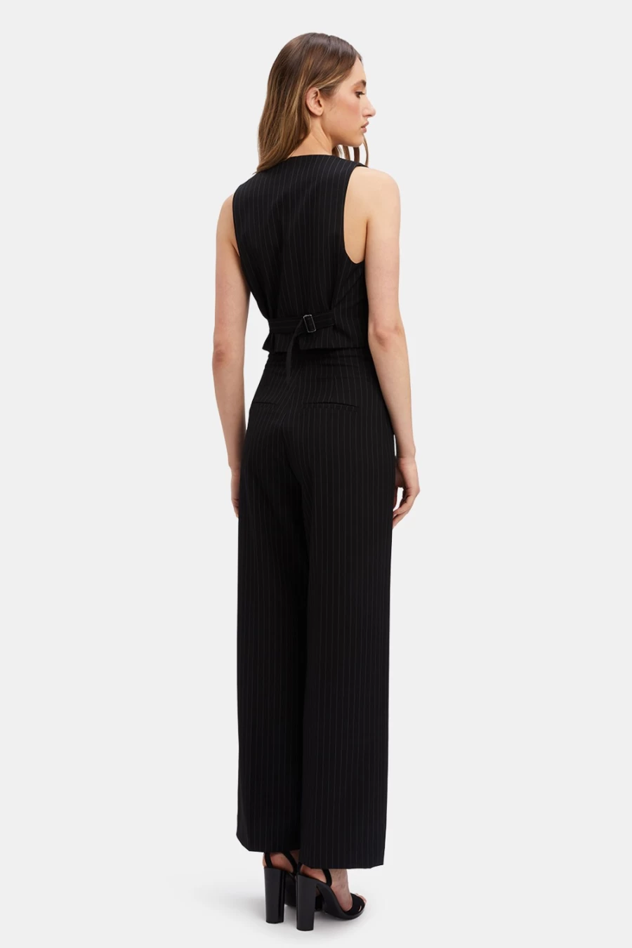 Bardot Women's Black & White Pin Stripe Callista Vest