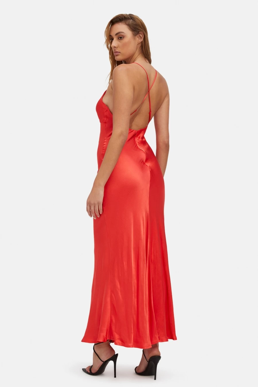 Bardot Women's Zuri Slip Dress in Hot Coral - Elegant & Comfortable Summer Dress