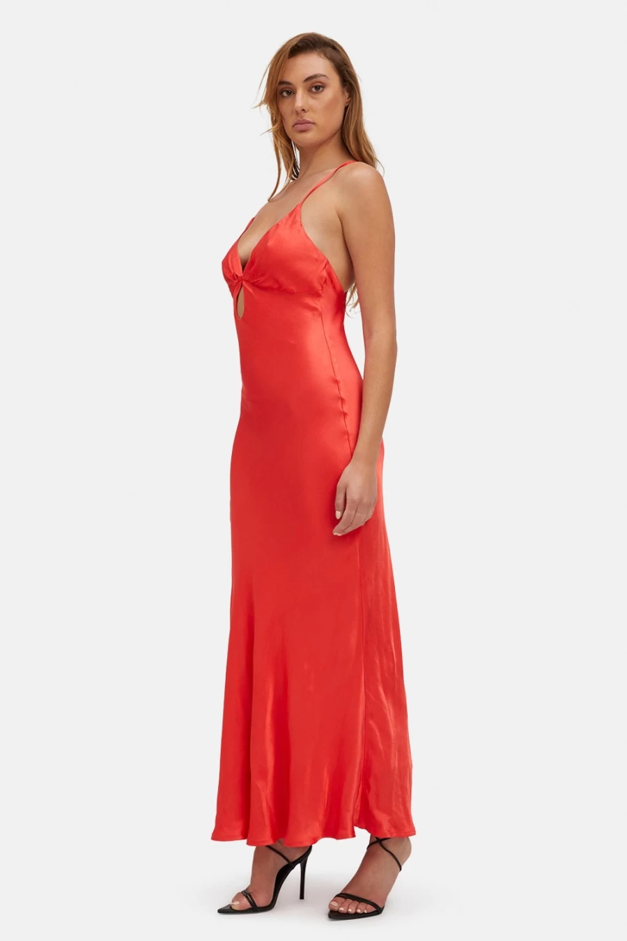 Bardot Women's Zuri Slip Dress in Hot Coral - Elegant & Comfortable Summer Dress